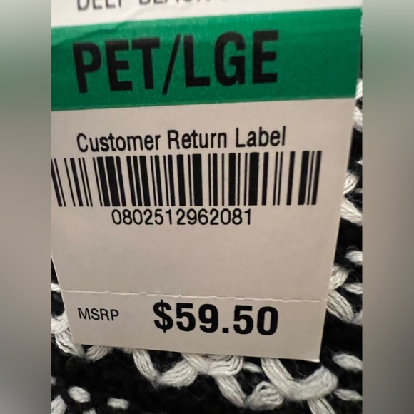 CHARTER CLUB BLACK & WHITE DESIGN SWEATER SIZE PETITE LARGE - Picture 7 of 8